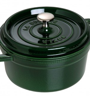 Кокот круглый, 20 см, 2,2 л, зеленый базилик 