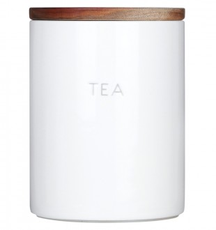 Банка керамическая для хранения чая, 650 мл, белая 