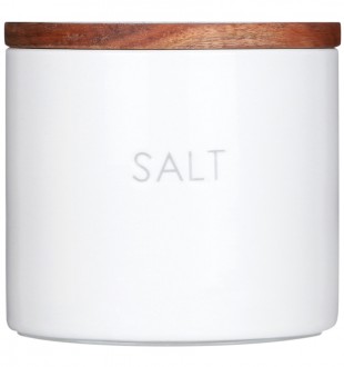 Банка керамическая для хранения соли, 400 мл, белая 