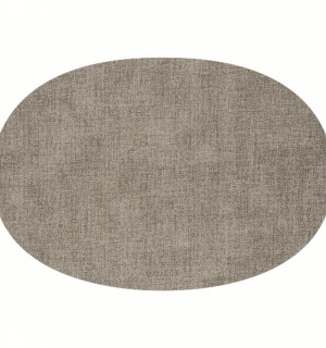 Салфетка подстановочная овальная двухсторонняя fabric, серая 