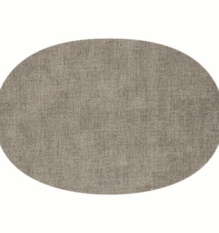 Салфетка подстановочная овальная двухсторонняя fabric, серая 