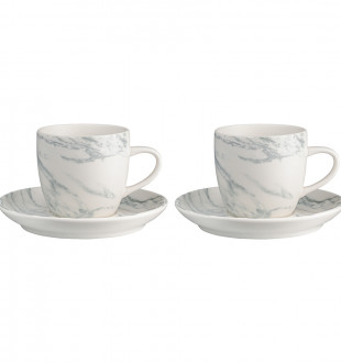 Набор чайных пар marble, 250 мл, 2 шт. 