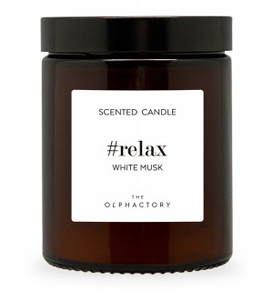 Свеча ароматическая the olphactory, relax, white musk, 30 ч 