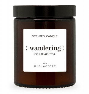 Свеча ароматическая the olphactory, wandering, goji black tea, 30 ч 