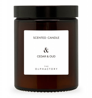 Свеча ароматическая the olphactory, &, cedar&oud, 30 ч 