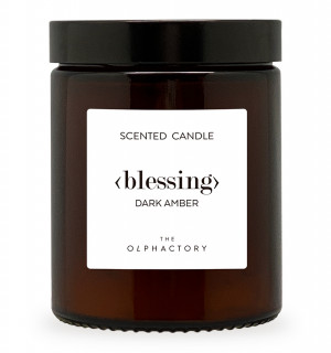 Свеча ароматическая the olphactory, blessing, dark amber, 30 ч 