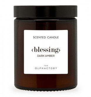 Свеча ароматическая the olphactory, blessing, dark amber, 30 ч 