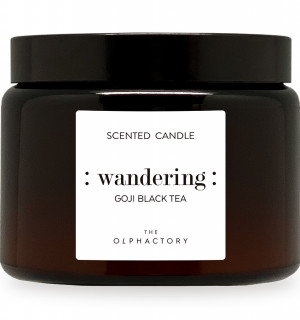 Свеча ароматическая the olphactory, wandering, goji black tea, 60 ч 