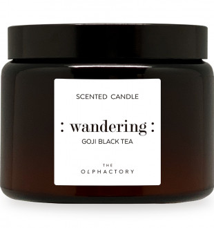 Свеча ароматическая the olphactory, wandering, goji black tea, 60 ч 