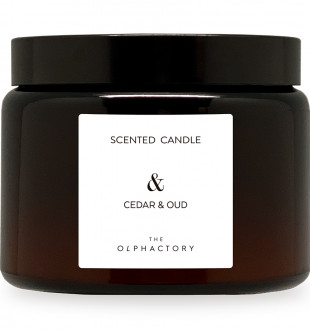 Свеча ароматическая the olphactory, &, cedar&oud, 72 ч 