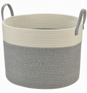 Корзина для хранения ulrik, D48х35 см, кремовая/светло-серая 