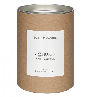 Свеча ароматическая the olphactory, grace, mint tea&basil (новая), 40 ч 