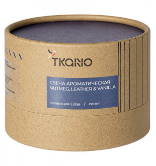 Свеча ароматическая nutmeg, leather & vanilla из коллекции edge, синий, 30 ч 