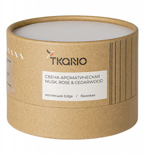 Свеча ароматическая musk, rose & cedarwood из коллекции edge, бежевый, 30 ч 