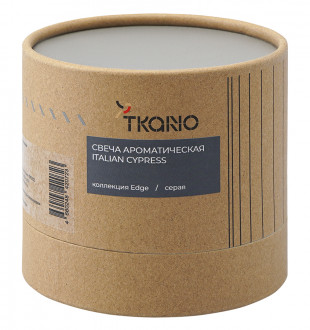 Свеча ароматическая с деревянным фитилём italian cypress из коллекции edge, серый, 60 ч 