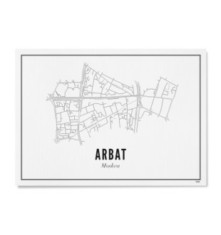 Постер карты района Москвы — Арбат 