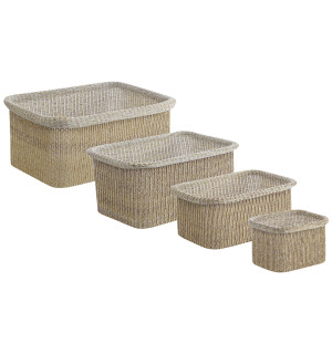 Набор из 4-х корзин для хранения sustainable collection, бежевый 