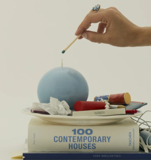 Свеча DOT CANDLE BLUE 