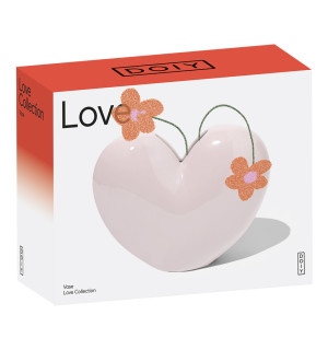 Ваза для цветов love, 15,5 см, светло-розовая 