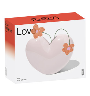 Ваза для цветов love, 15,5 см, светло-розовая 
