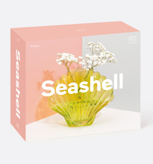 Ваза для цветов seashell, 18,5 см, зеленая 