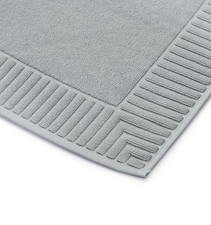 Коврик для ванной с фактурным бортиком светло-серого цвета из коллекции essential, 50x80 см 