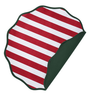 Салфетка под приборы trendy christmas красного цвета из коллекции new year essential, D40 см 