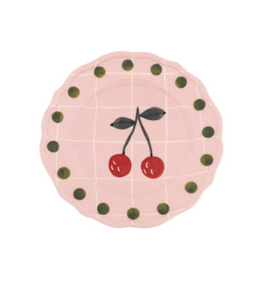 Десертная тарелка D.22,5 см- Pink Quadri